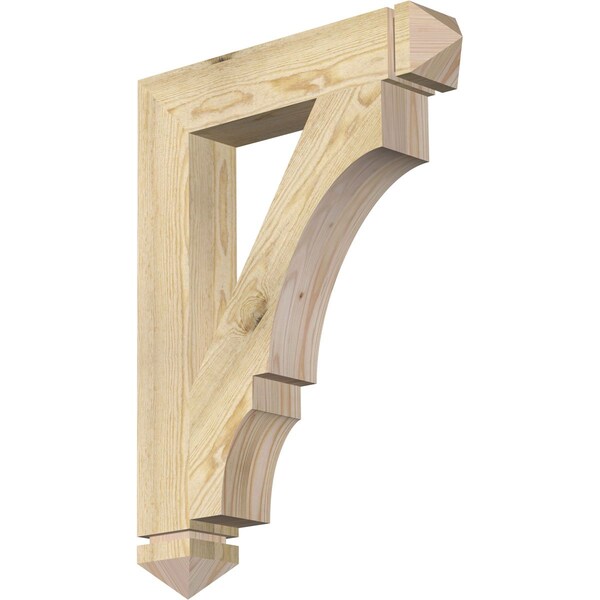 Ekena Millwork Balboa Arts & Crafts Rough Sawn Bracket, Douglas Fir, 4"W x 22"D x 30"H BKT04X22X30BOA03RDF - main